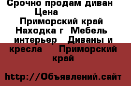 Срочно продам диван › Цена ­ 6 000 - Приморский край, Находка г. Мебель, интерьер » Диваны и кресла   . Приморский край